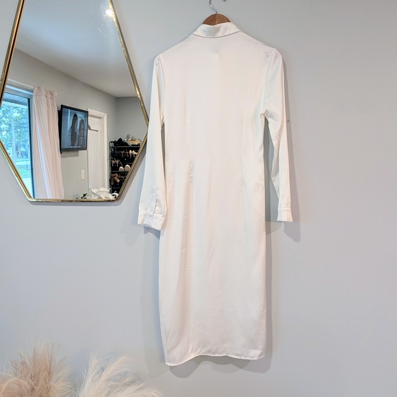 Club L London Crisp White Shirt Dress Size Large - Picture 3 of 7